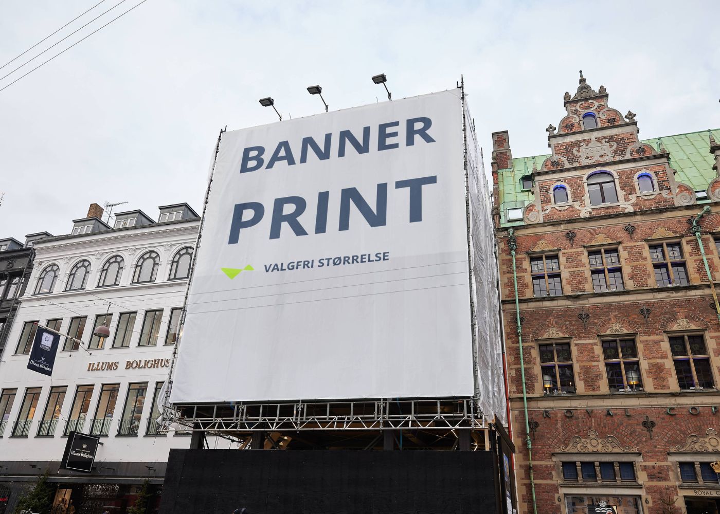 Beachflag med tryk i høj kvalitet.