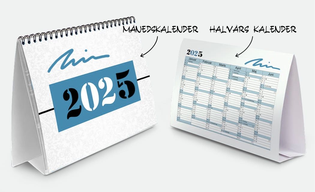 Bordkalendere med tryk – stærk branding på skrivebordet.